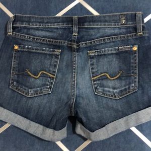 7 for all mankind shorts size 24 denim